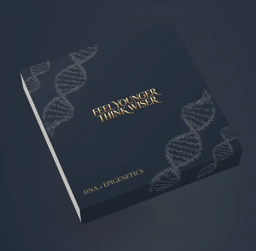 The Feel Younger, Think Wiser DNA and Epigenetics kit box