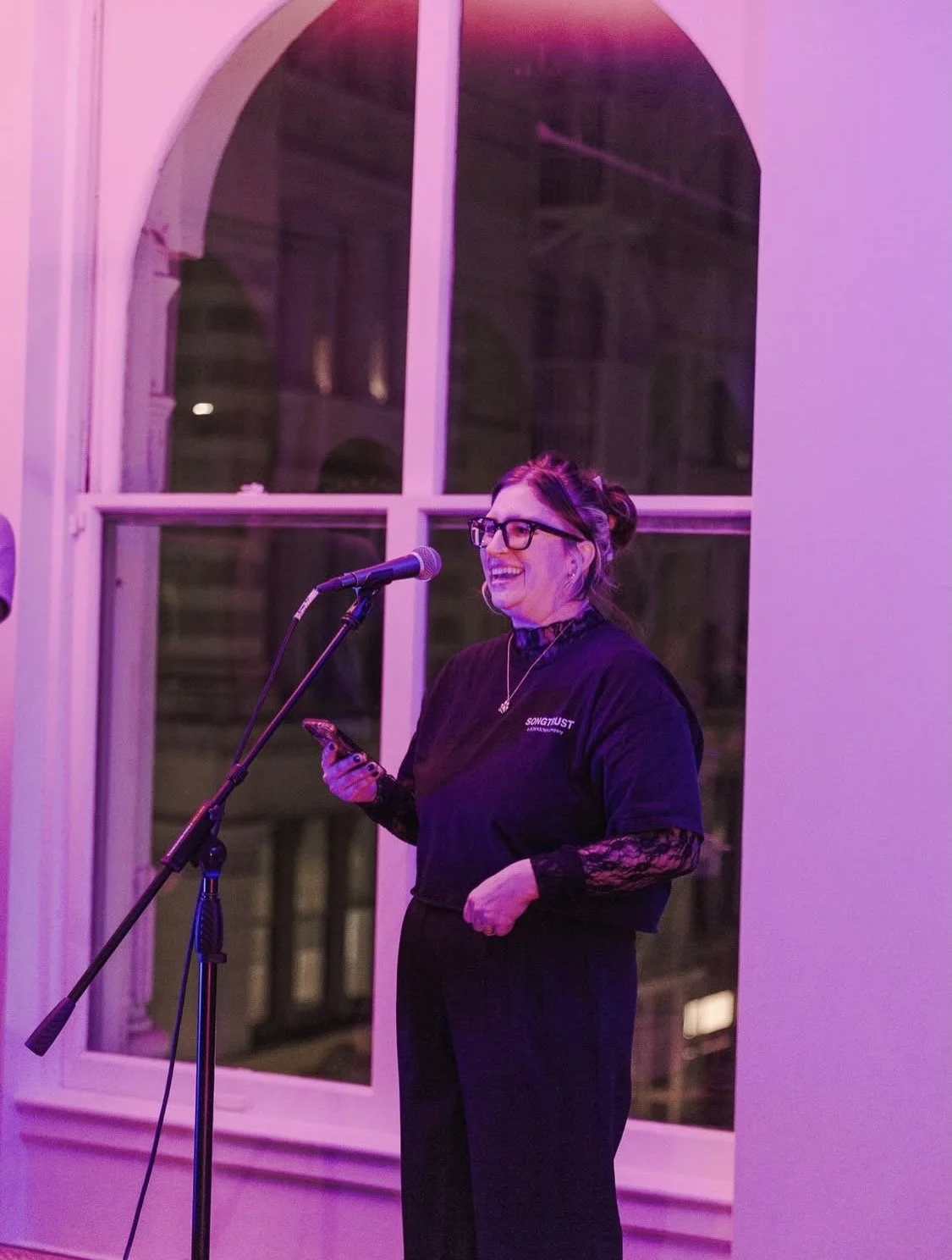 Chantelle St.Clair speaking at a Songtrust event
