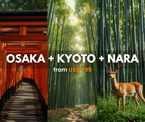 Osaka + Kyoto + Nara 5D4N (2026)