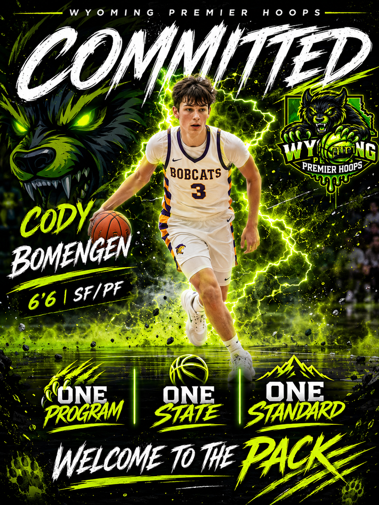 Cody Bomengen, number 23, Wyoming Premier Hoops 18U Select player
