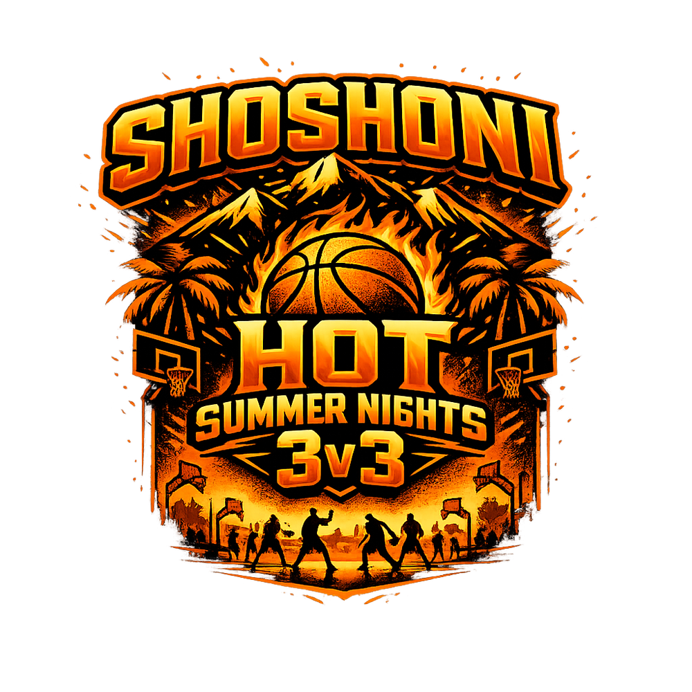 Shoshoni Hot Summer Nights 3-on-3 basketball tournament graphic