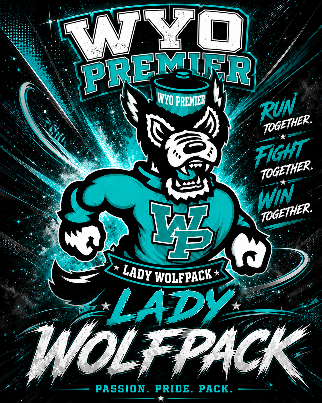 Wyoming Premier Hoops Lady Wolfpack 17U Logo