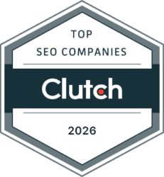 Clutch 2026 Top SEO Company in Miami badge awarded to Miami SEO Company