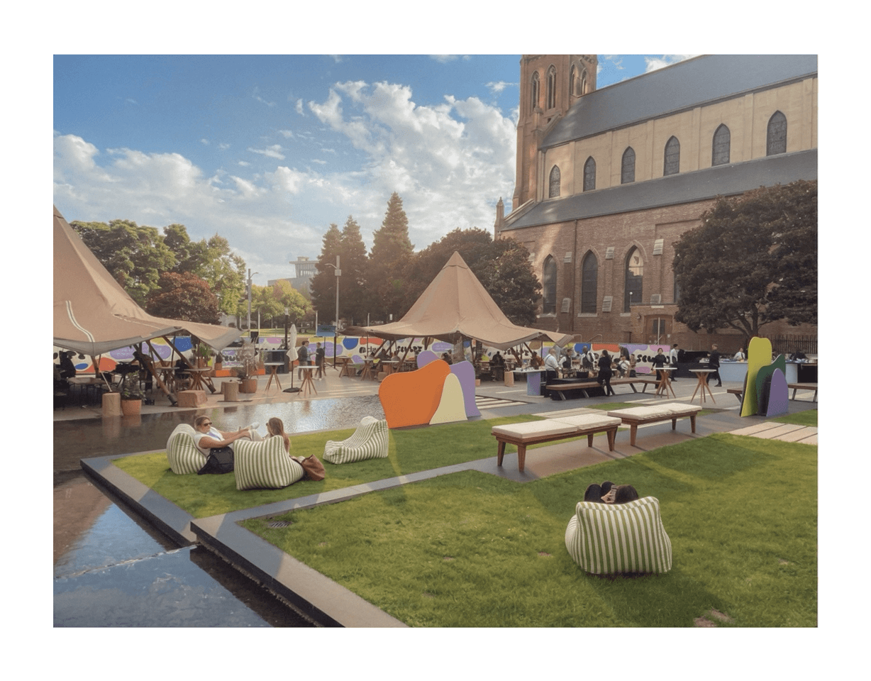 Experiential event at Jessie Square Plaza