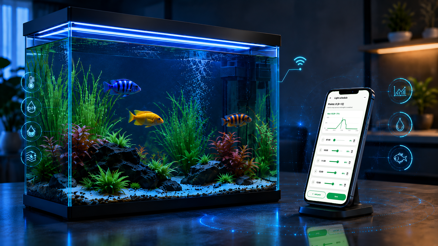 Jollyfish AquaMaestro connected care smart aquarium controller and ecosystem