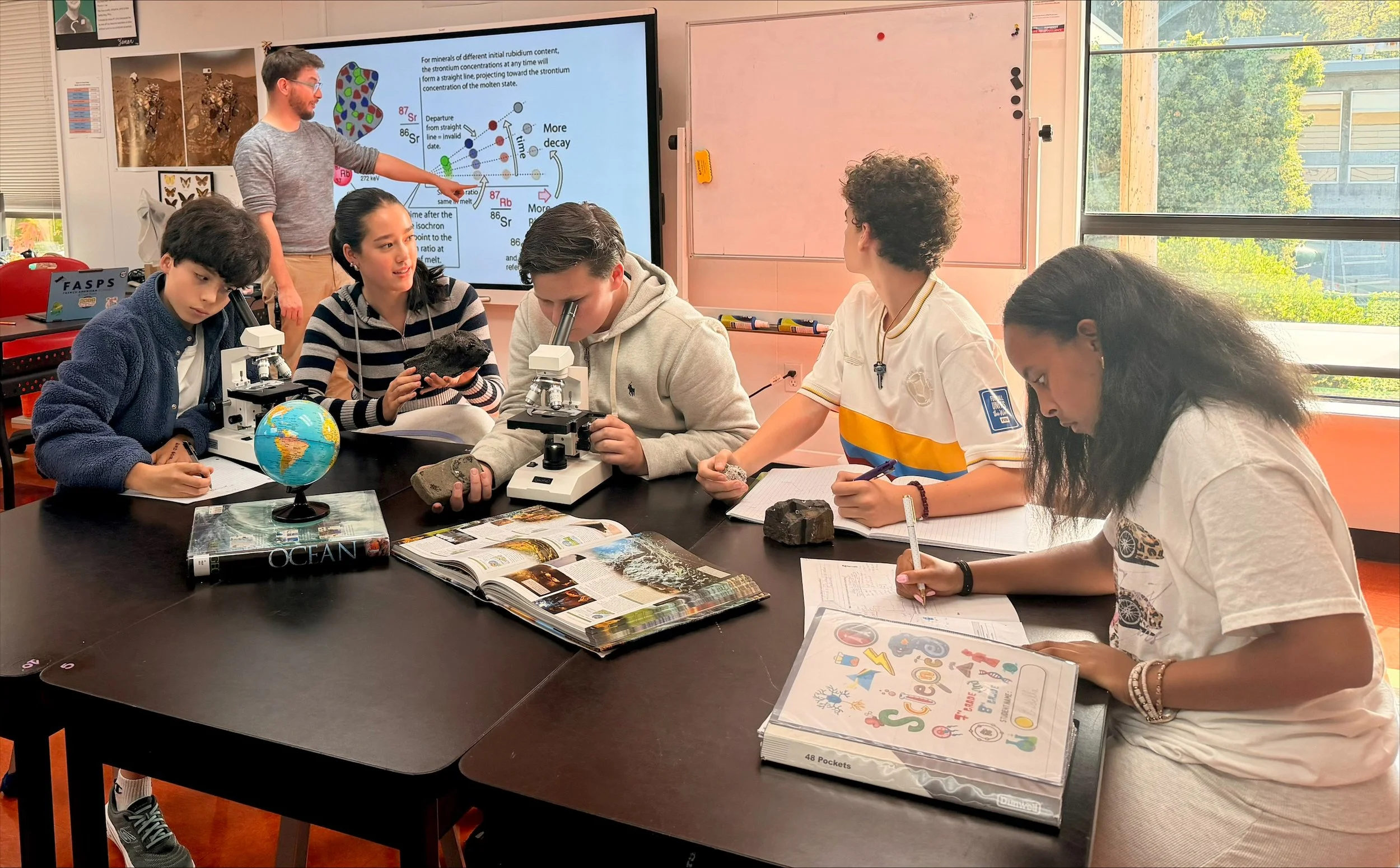FASPS students collaborating in a classroom