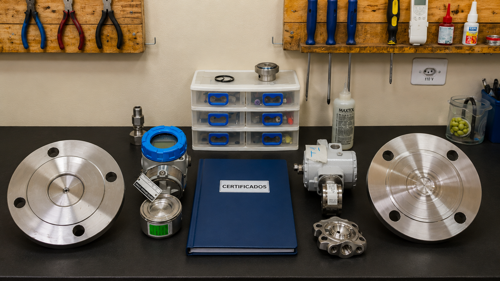 Selos diafragma fabricados pela UP Instrumentação com caderno de especificações técnicas