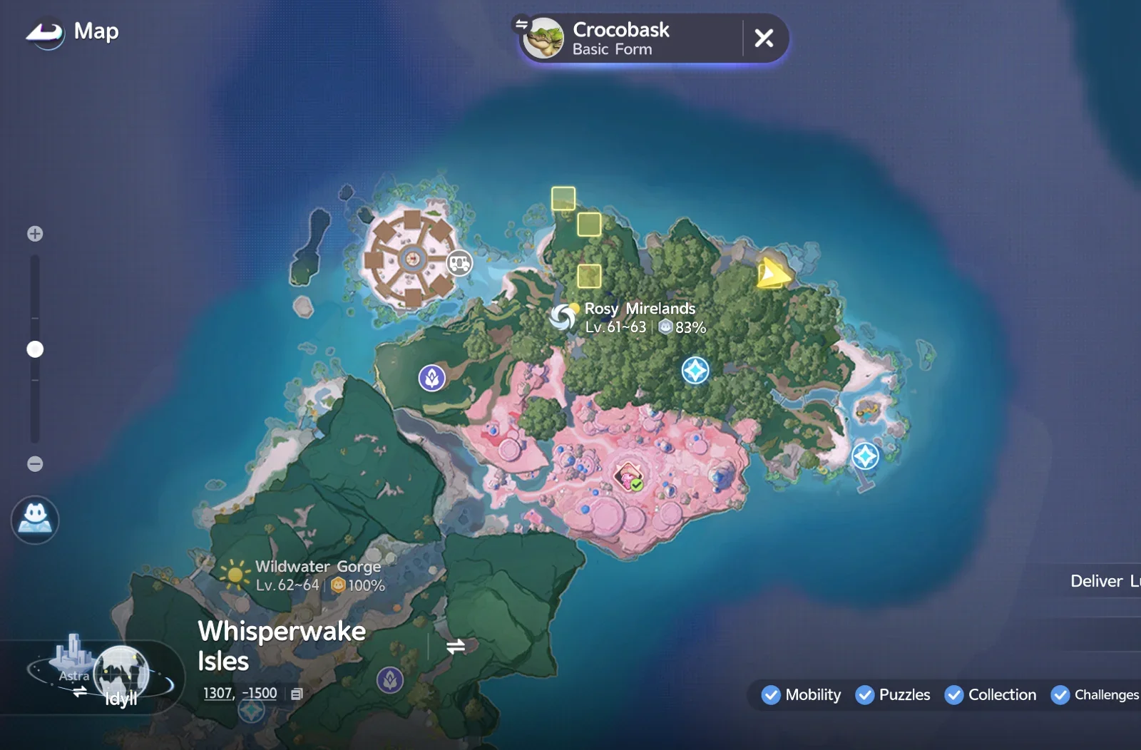 Map of Crocobask spawn spots