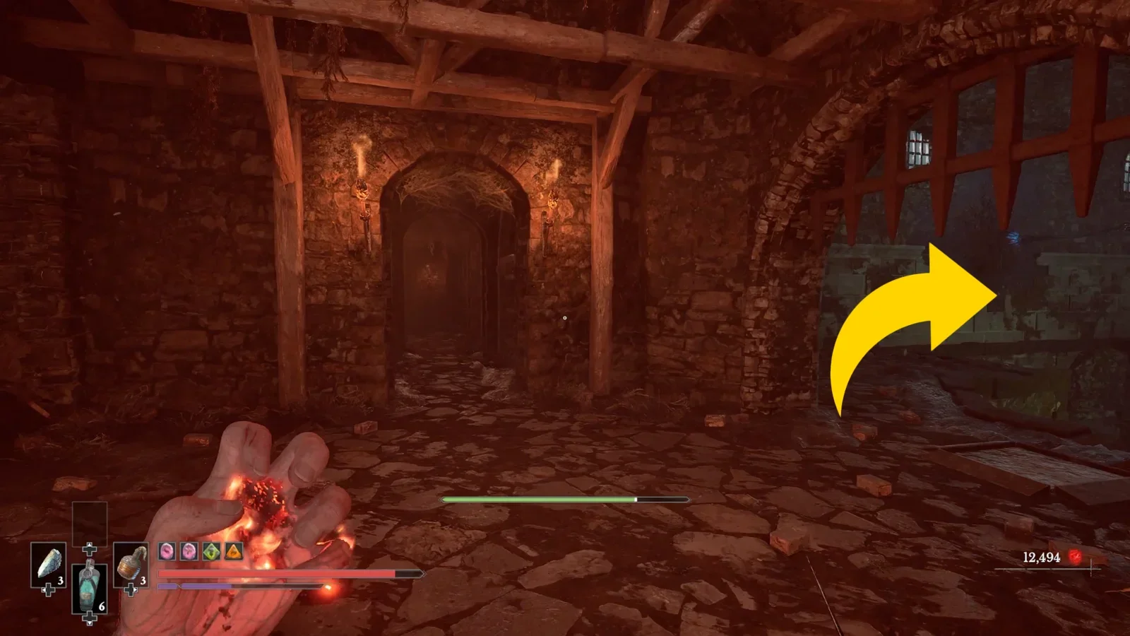 Chest Location: Turn right here.