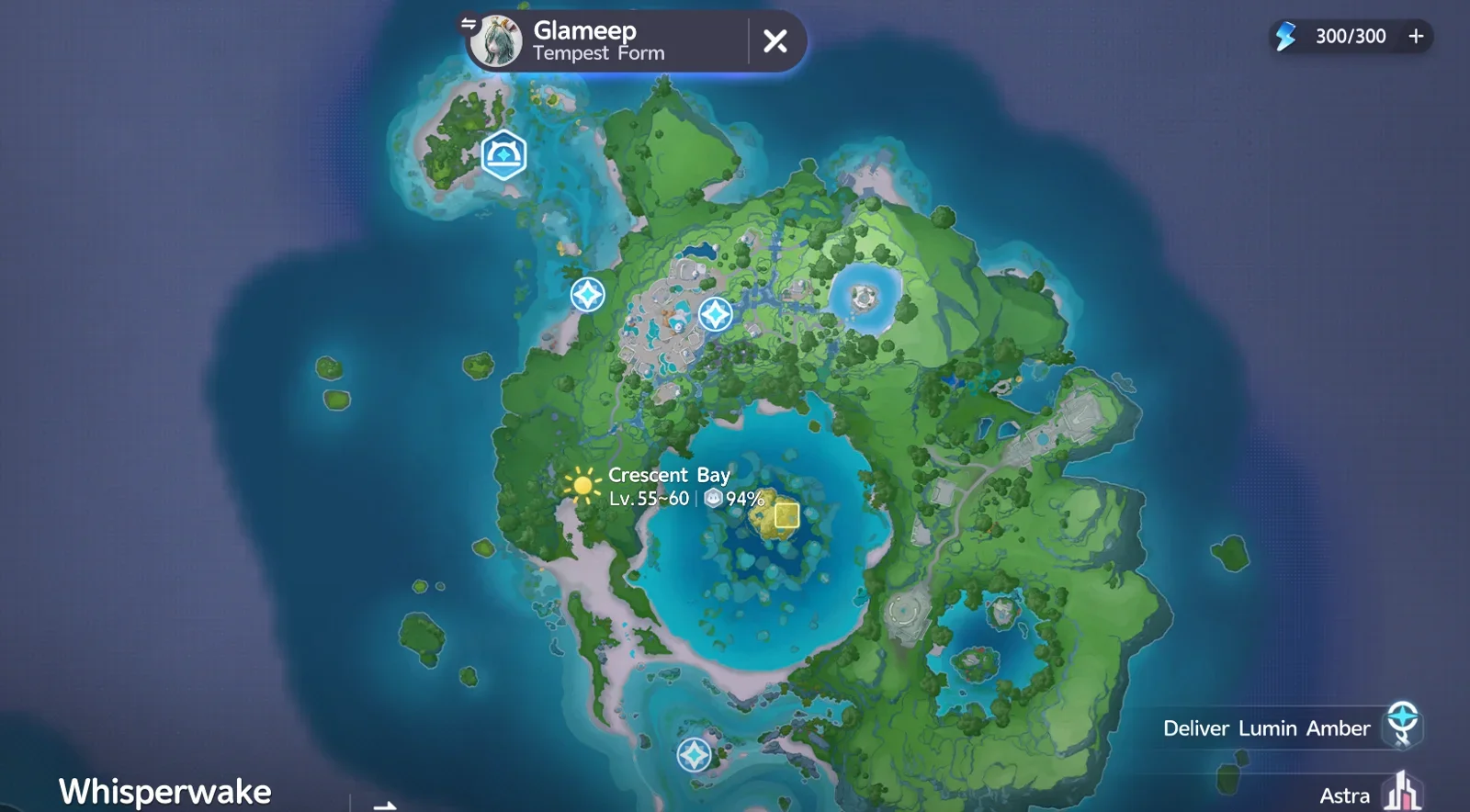 Map of Glameep (Tempest Form) spawn spots