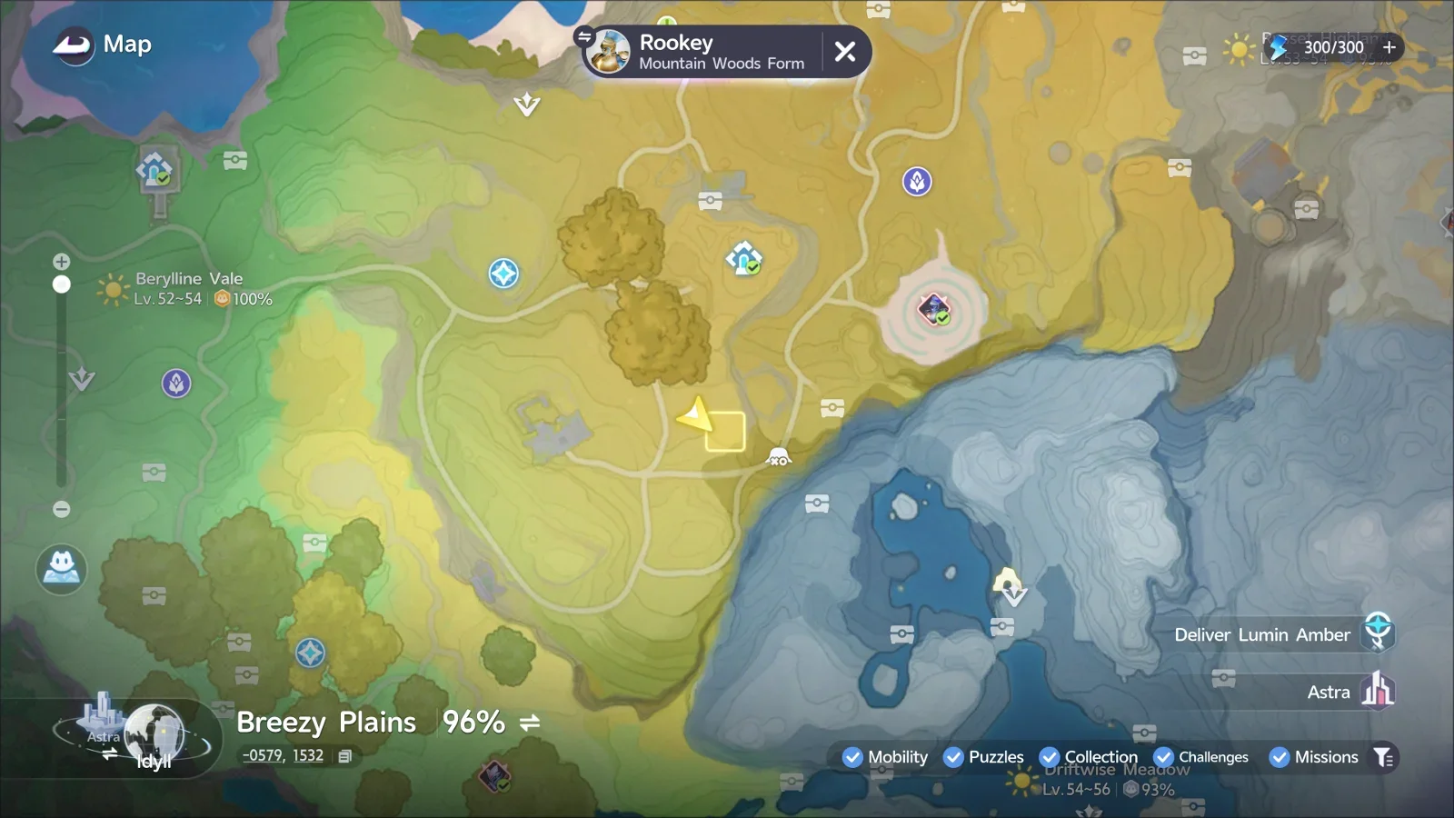 Map Location — Russet Highlands after Secret of The Golden Helmet Quest.