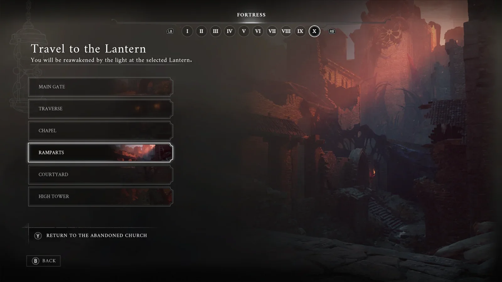 Closest Lantern: Ramparts