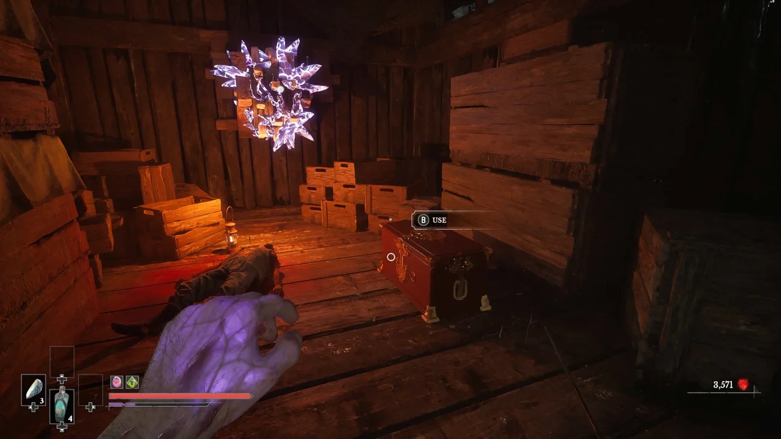 Chest Location: In the opened gate on the left.
