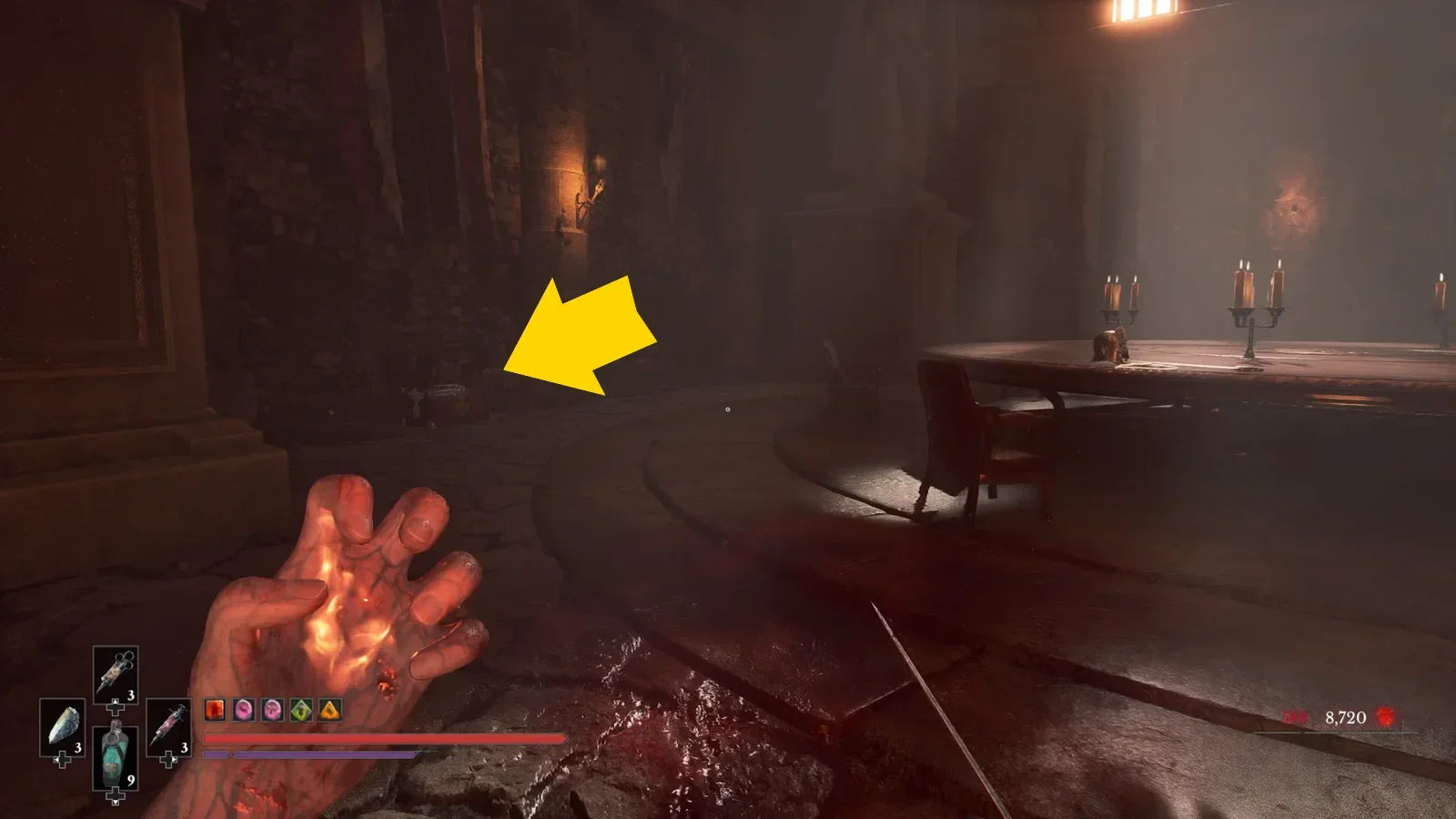 Chest Location: inside the secret room, on the left.