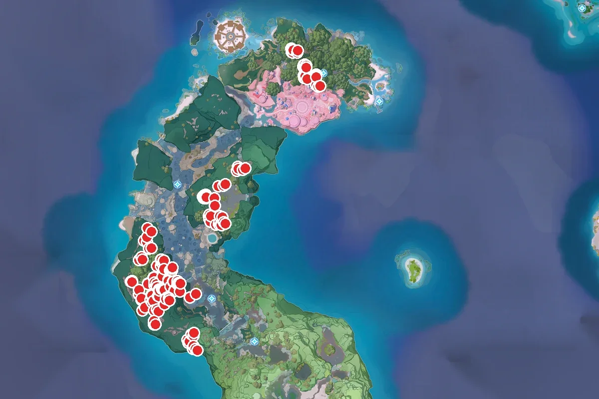 Map of Puffby spawn spots