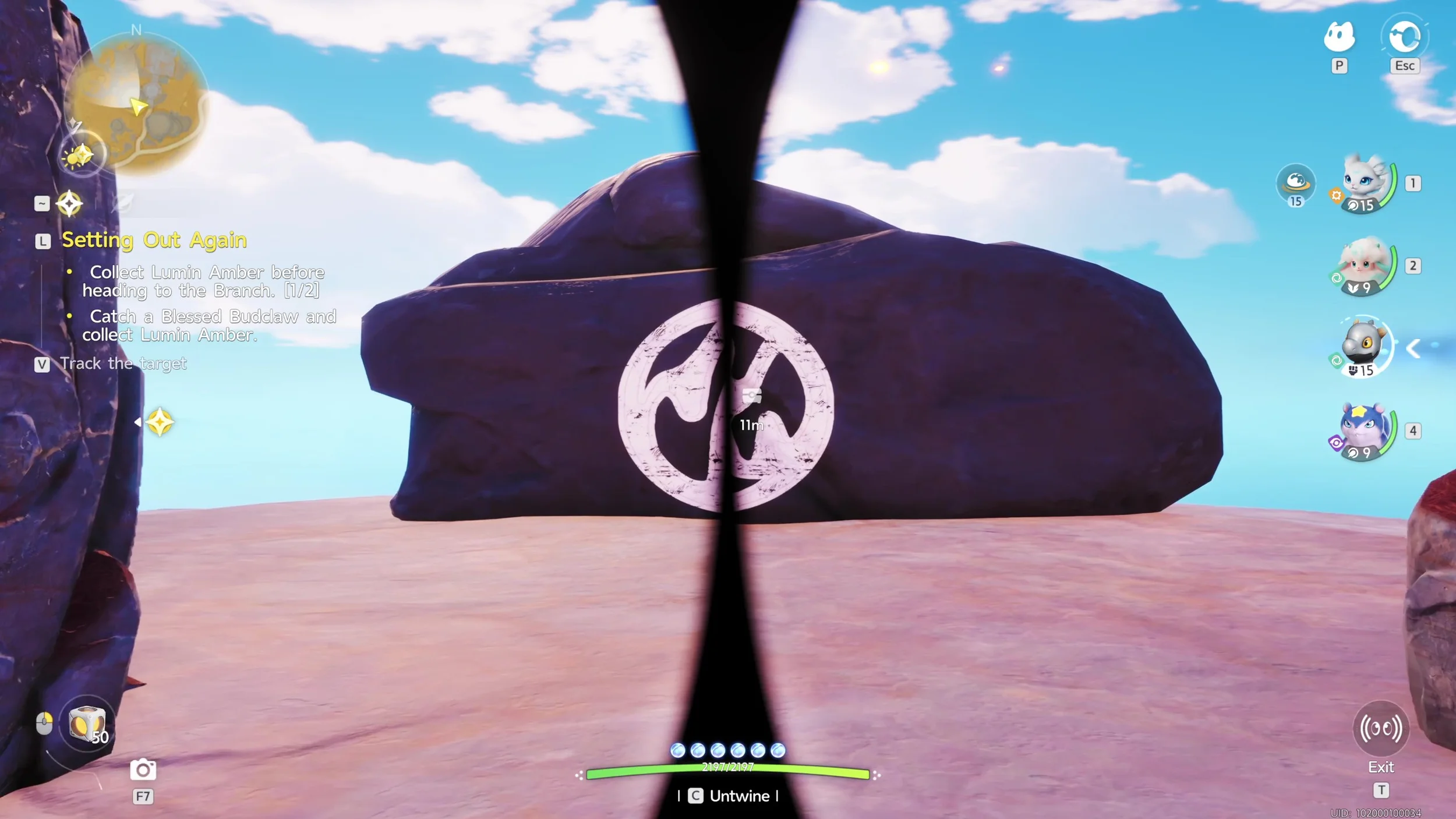Use Bilateral Vision Skill to align the symbol.