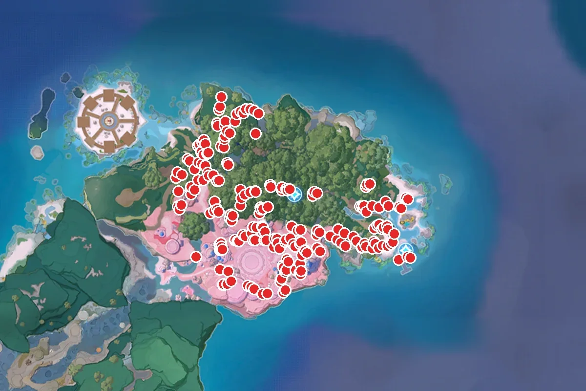 Map of Sugarfish spawn spots