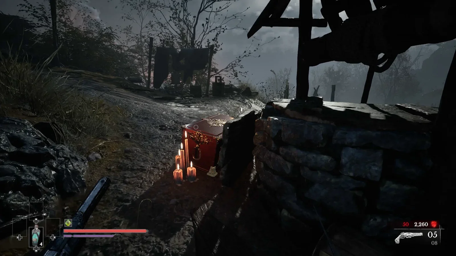 Chest Location: behind the well.