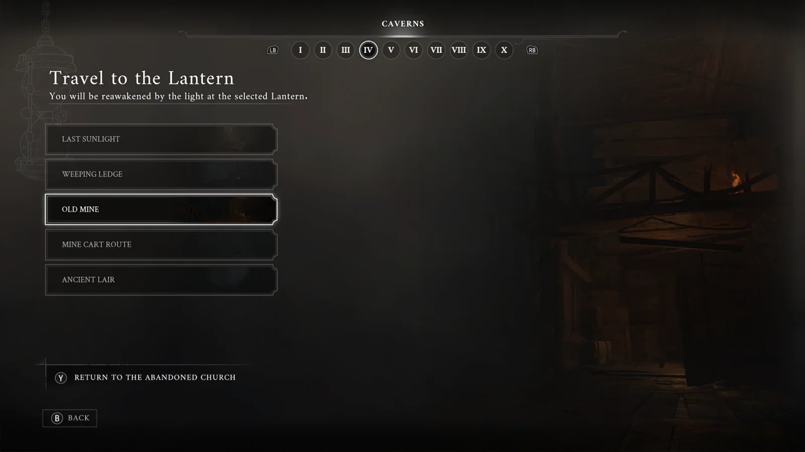 Closest Lantern: Old Mine