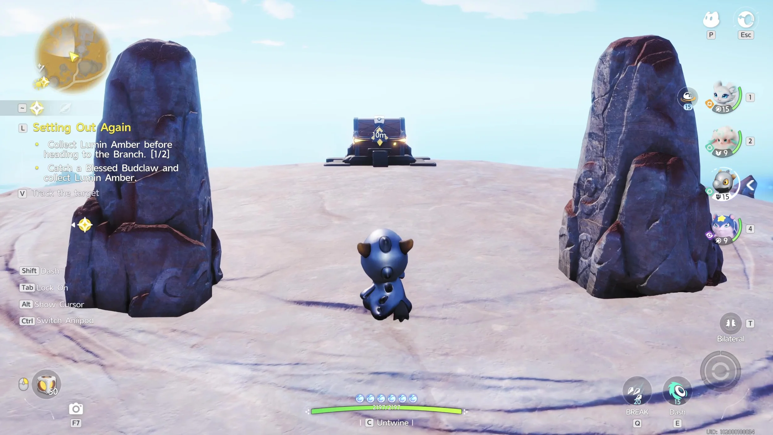 Try and open the chest and the Mountain Form Helmwhelp will appear.