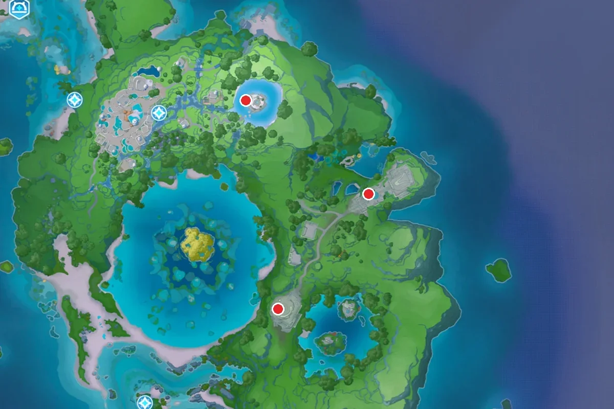 Map of Dewple spawn spots