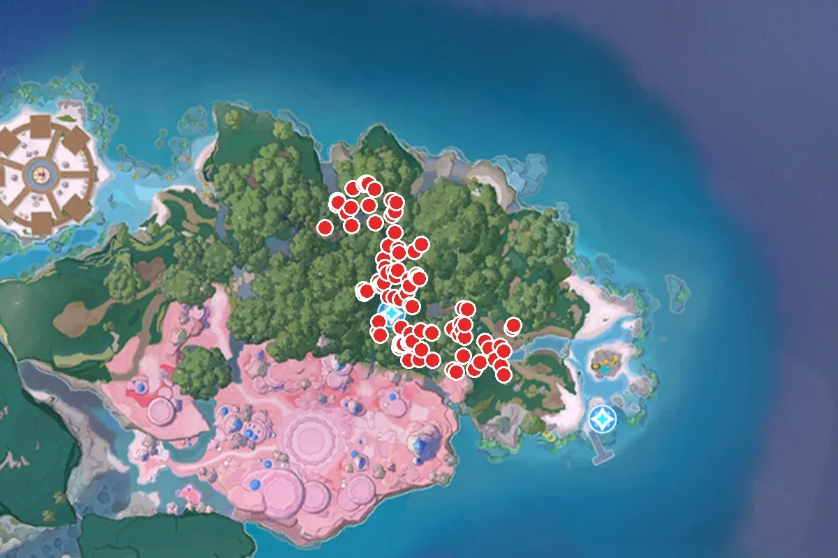 Map of Lilipole spawn spots
