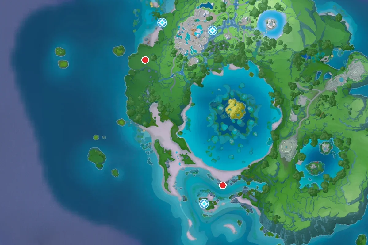 Map of Coraliz (Rainfall Form) spawn spots