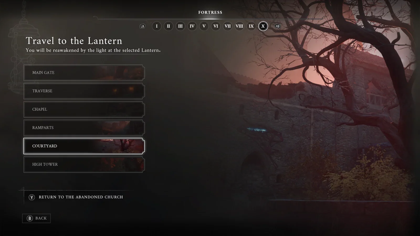 Closest Lantern: Courtyard