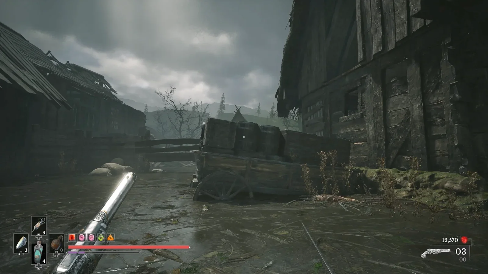 Chest Location: climb onto the cart to reach the top floor.