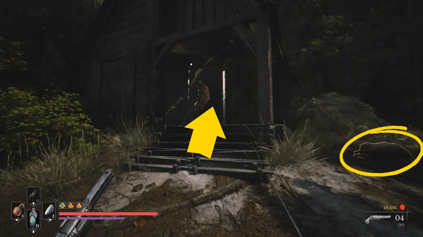 Bottle of Wine & Blood Locations