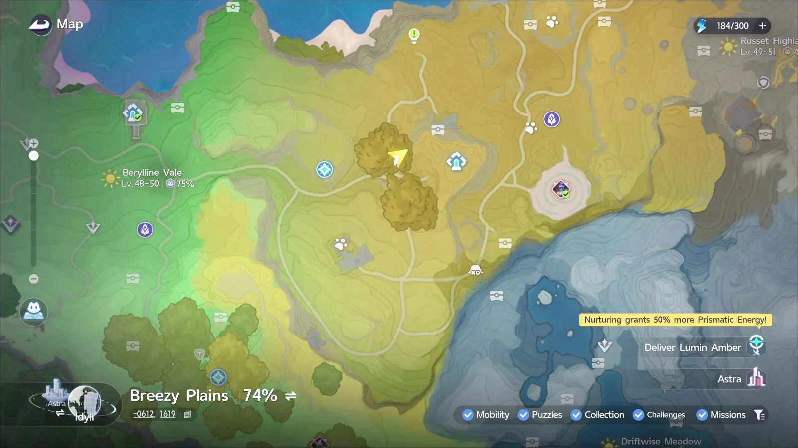 Map location — Secret of The Golden Helmet Quest location.