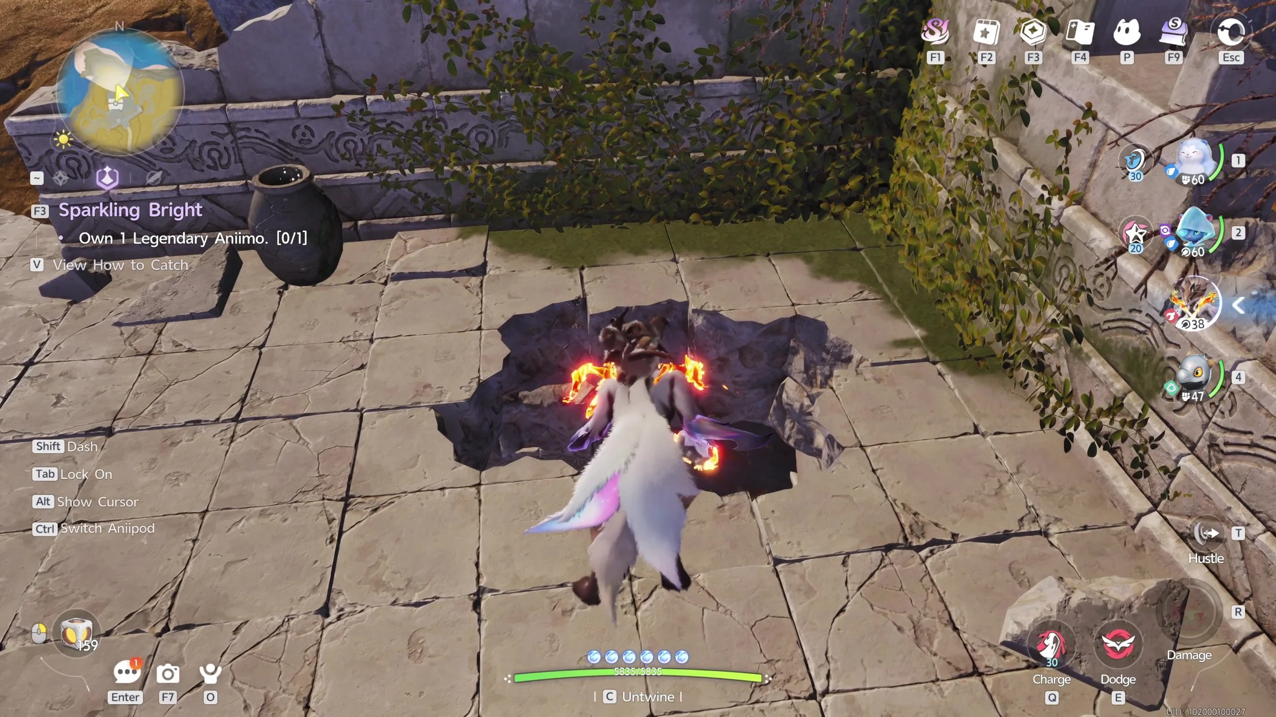 Burn the leaves at the ruins to reveal the entrance.