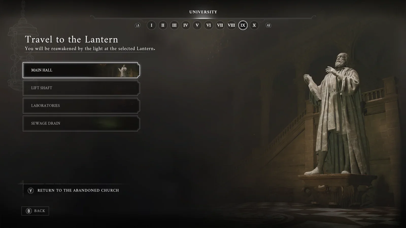 Closest Lantern: Main Hall
