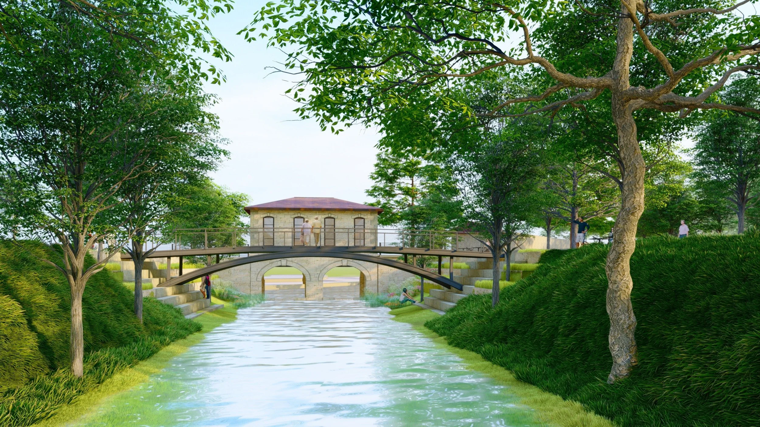 Proposed View from Raceway with new Pedestrian Bridge