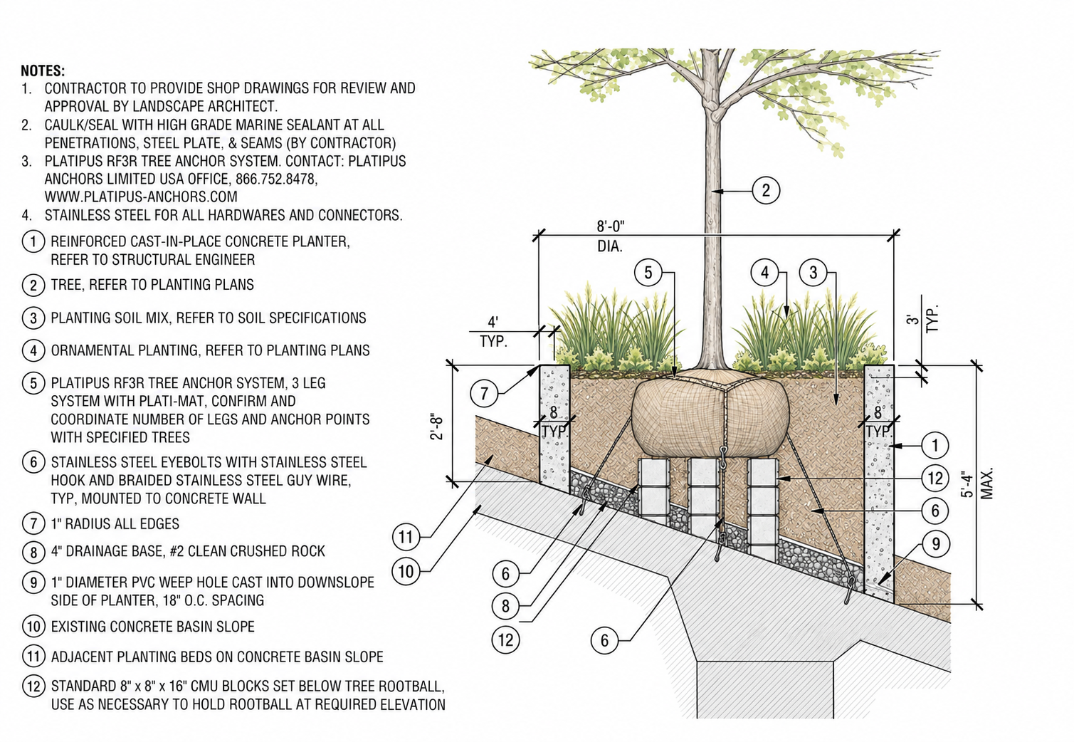 Tree Planter Detail