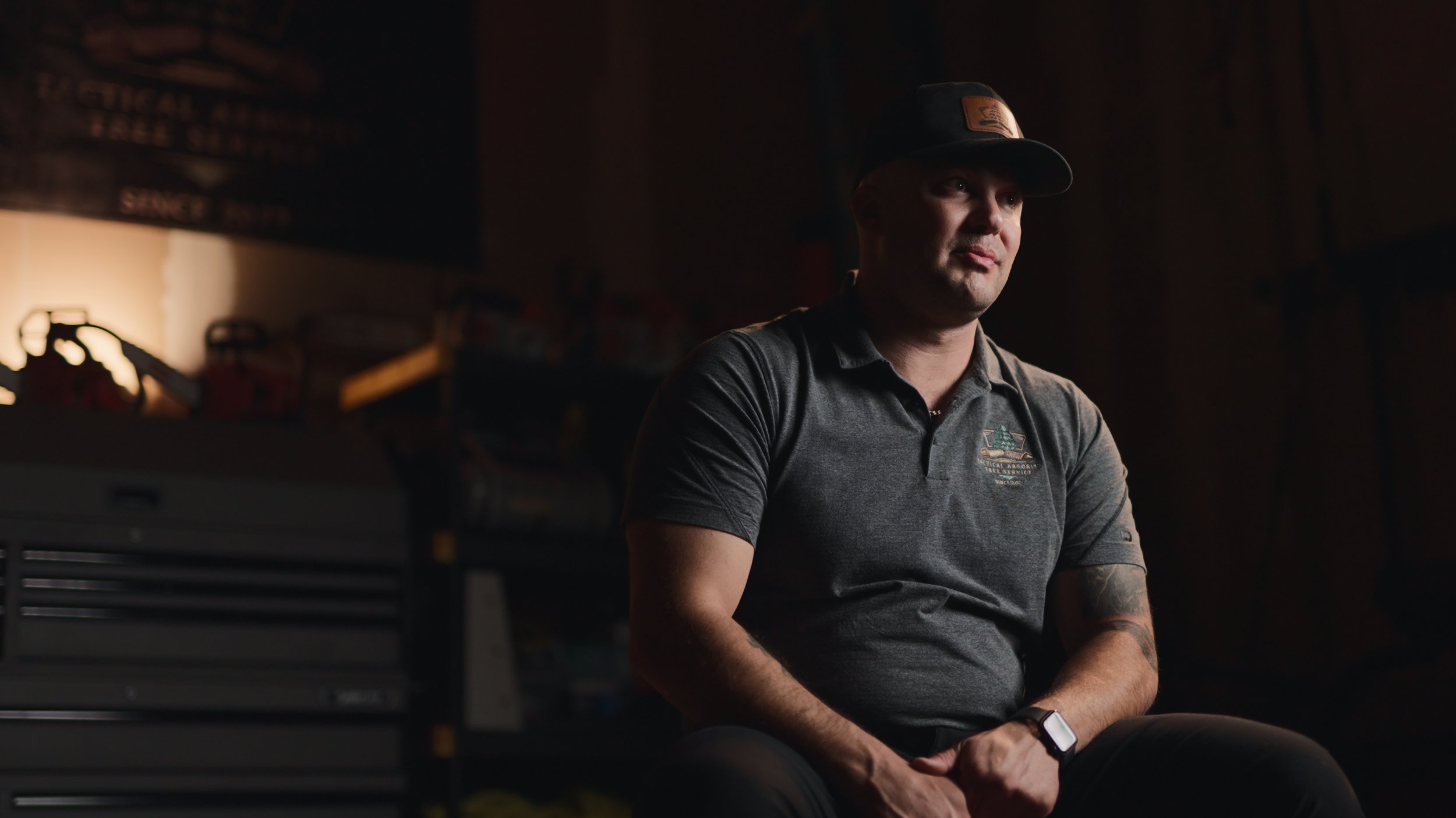 Tactical Arborist founder, interview frame