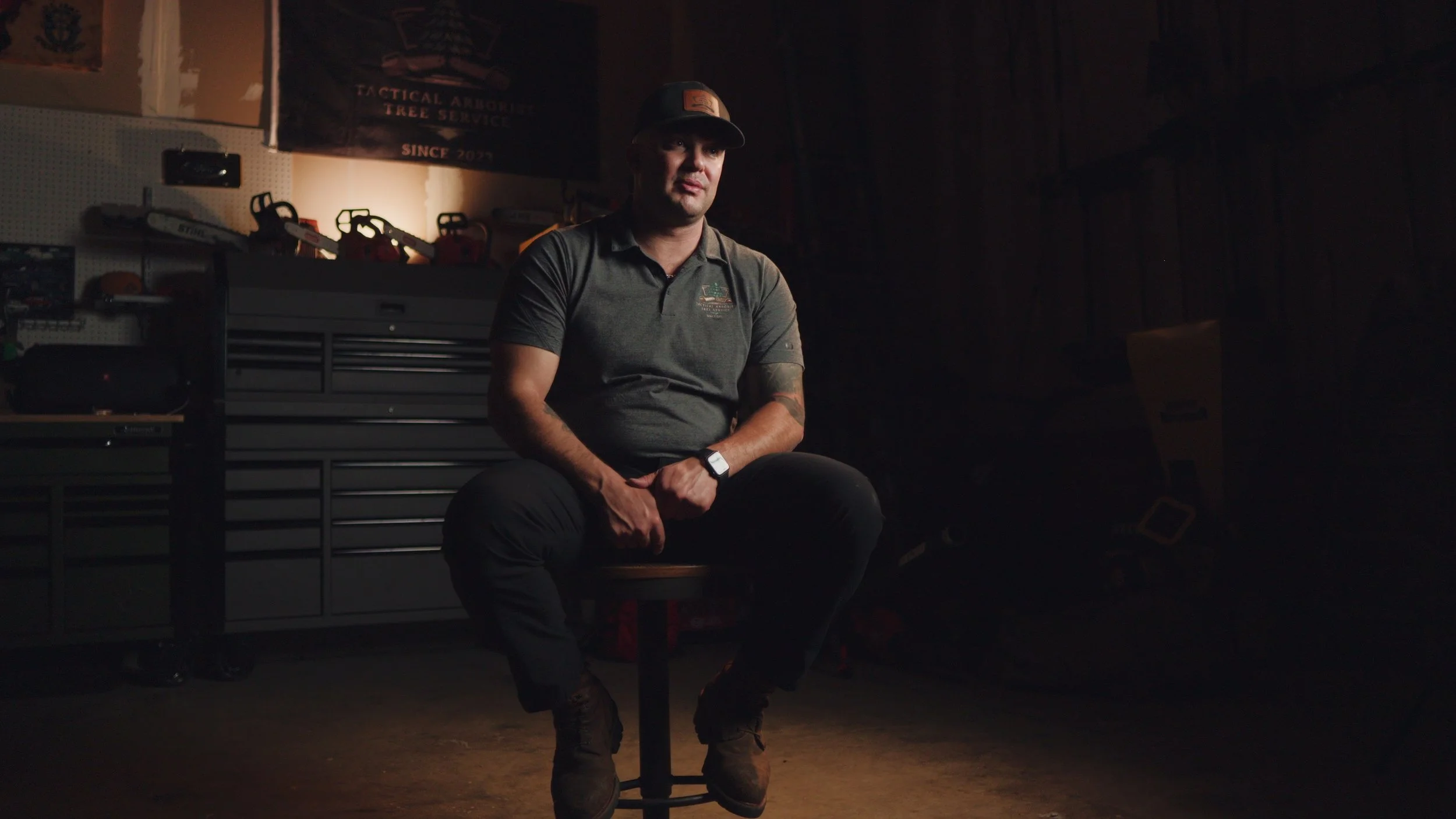 Tactical Arborist founder, interview frame