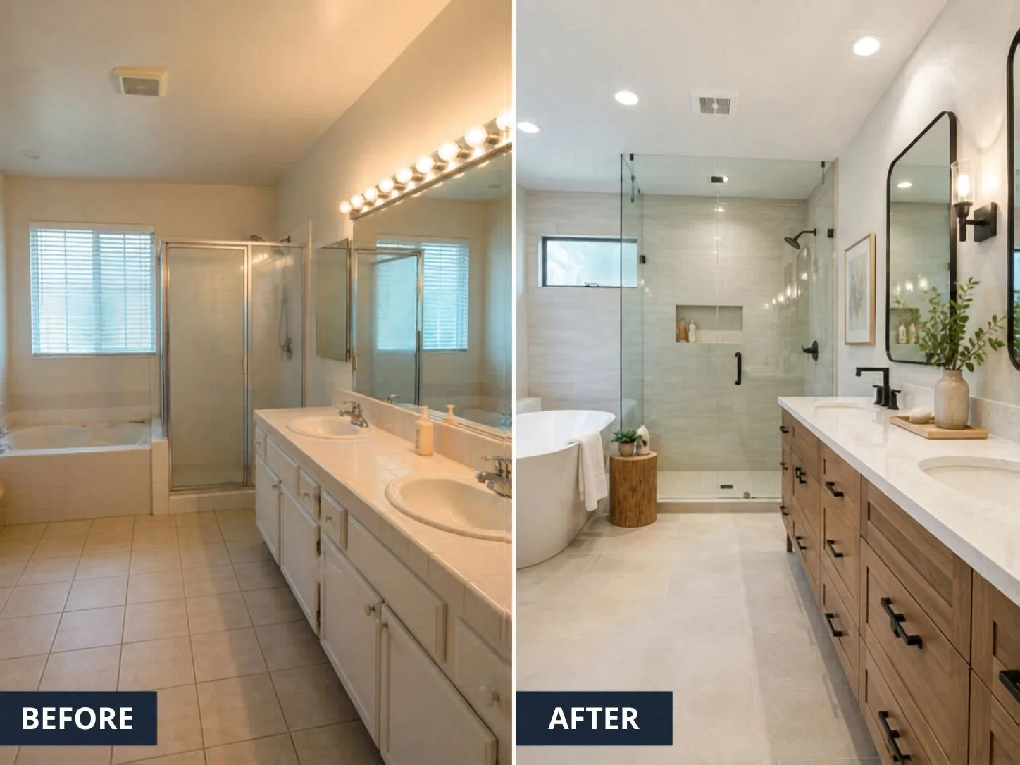 San Diego bathroom remodel before and after renovation
