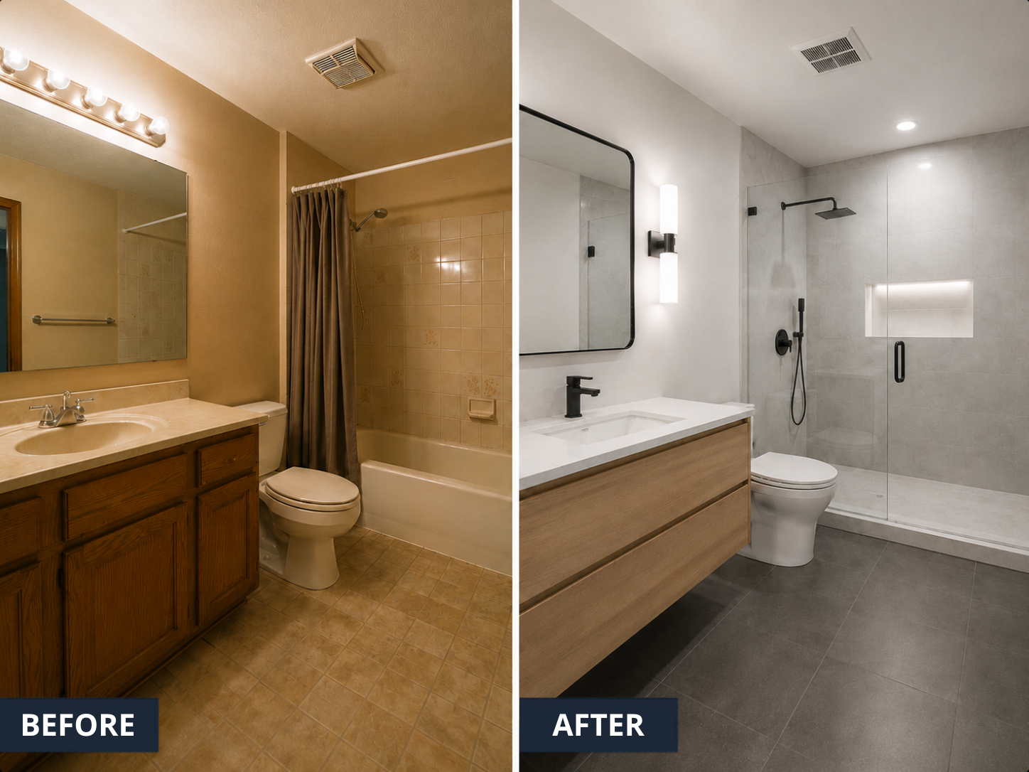 San Diego bathroom remodel project by L & O Builders