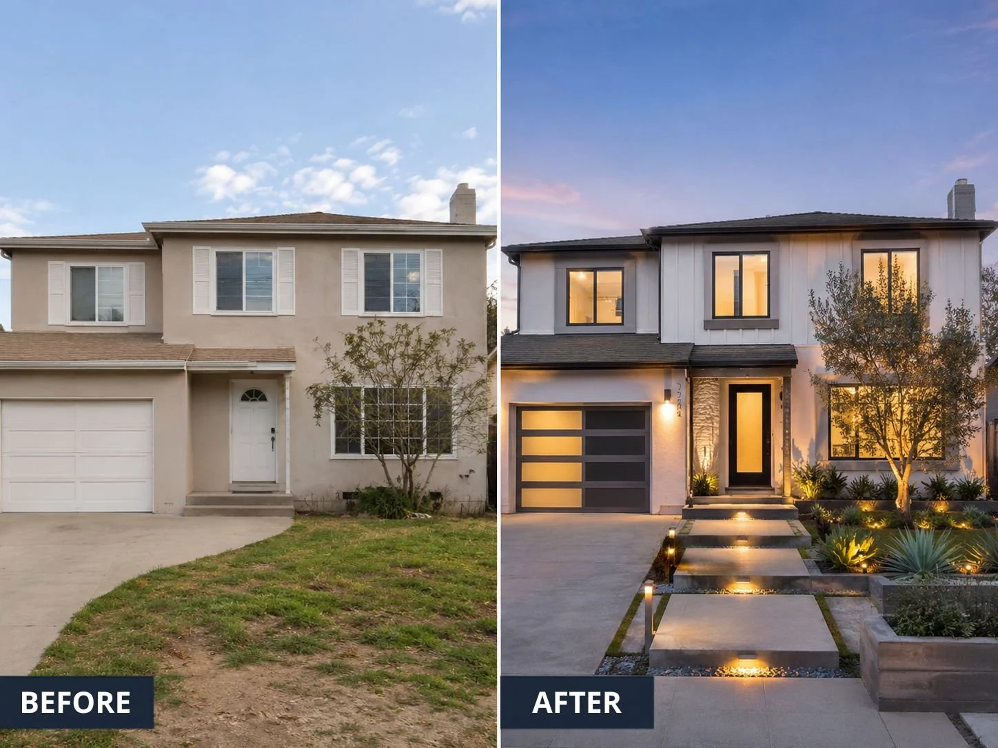 San Diego residential design and home remodel before and after transformation by L & O Builders