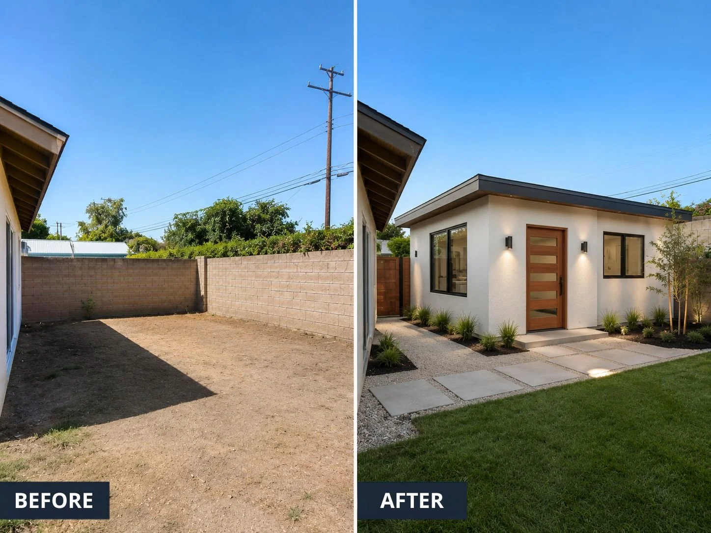 San Diego backyard ADU design and construction project by L & O Builders