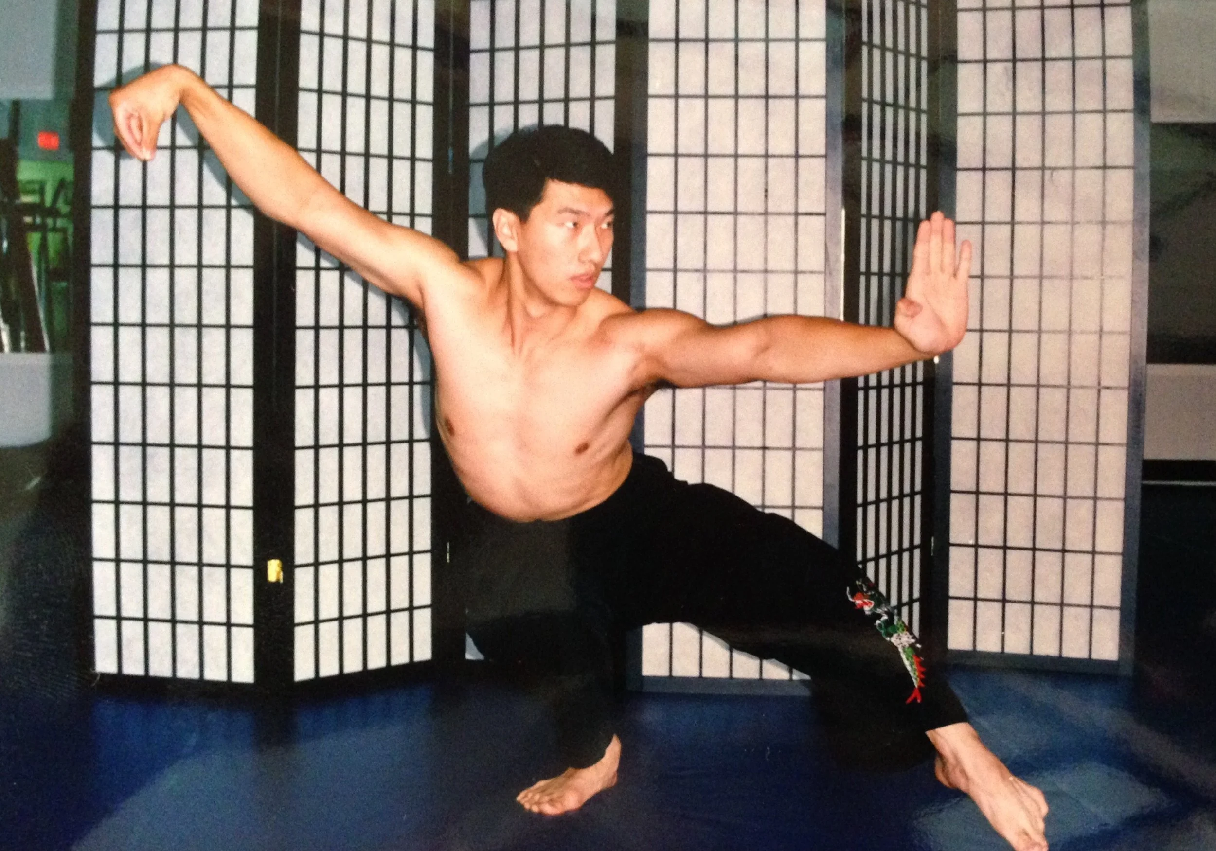 GM Meng doing Wushu form.