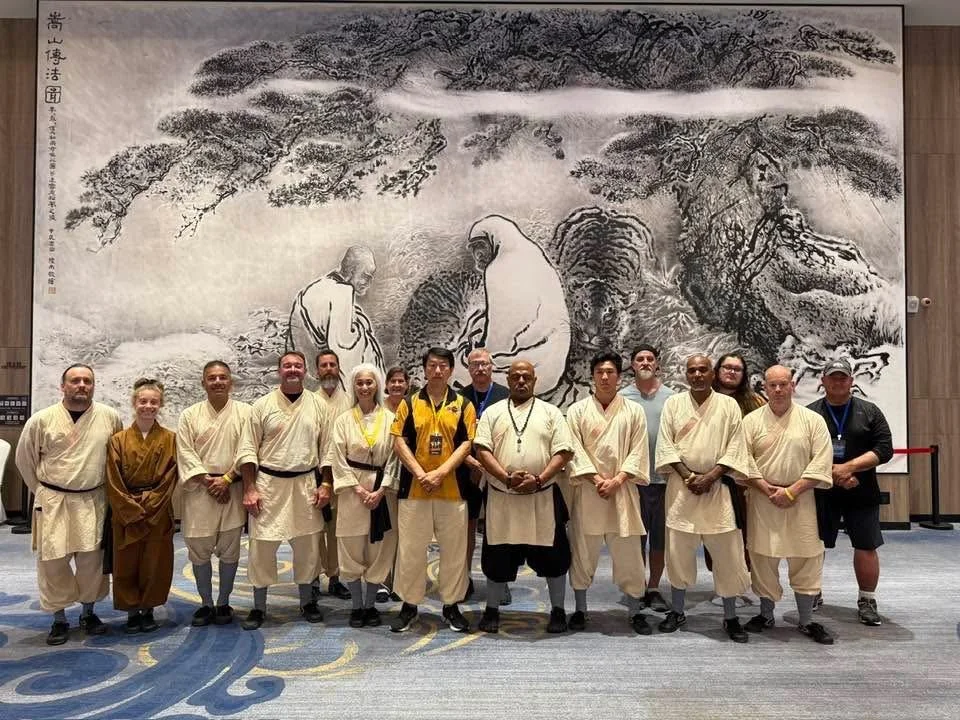GM Meng and the Shaolin Wing Chun family at Shaolin recognition