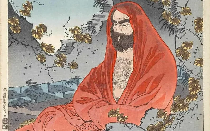 Bodhidharma in meditation