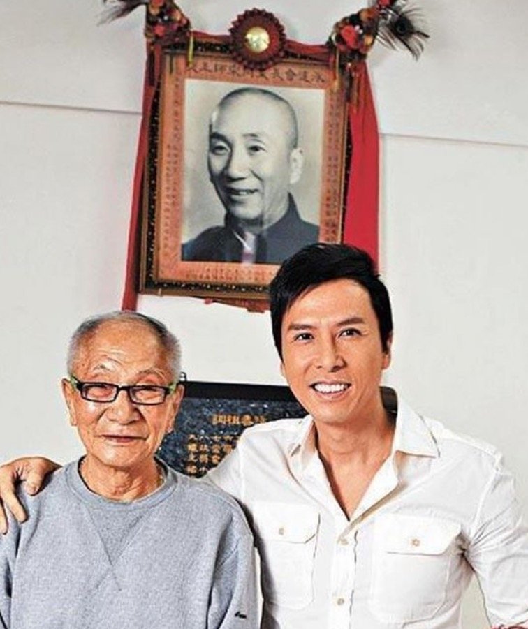 Donnie Yen, the super-famous star of the Ip Man movie, with GM Ip Chun.