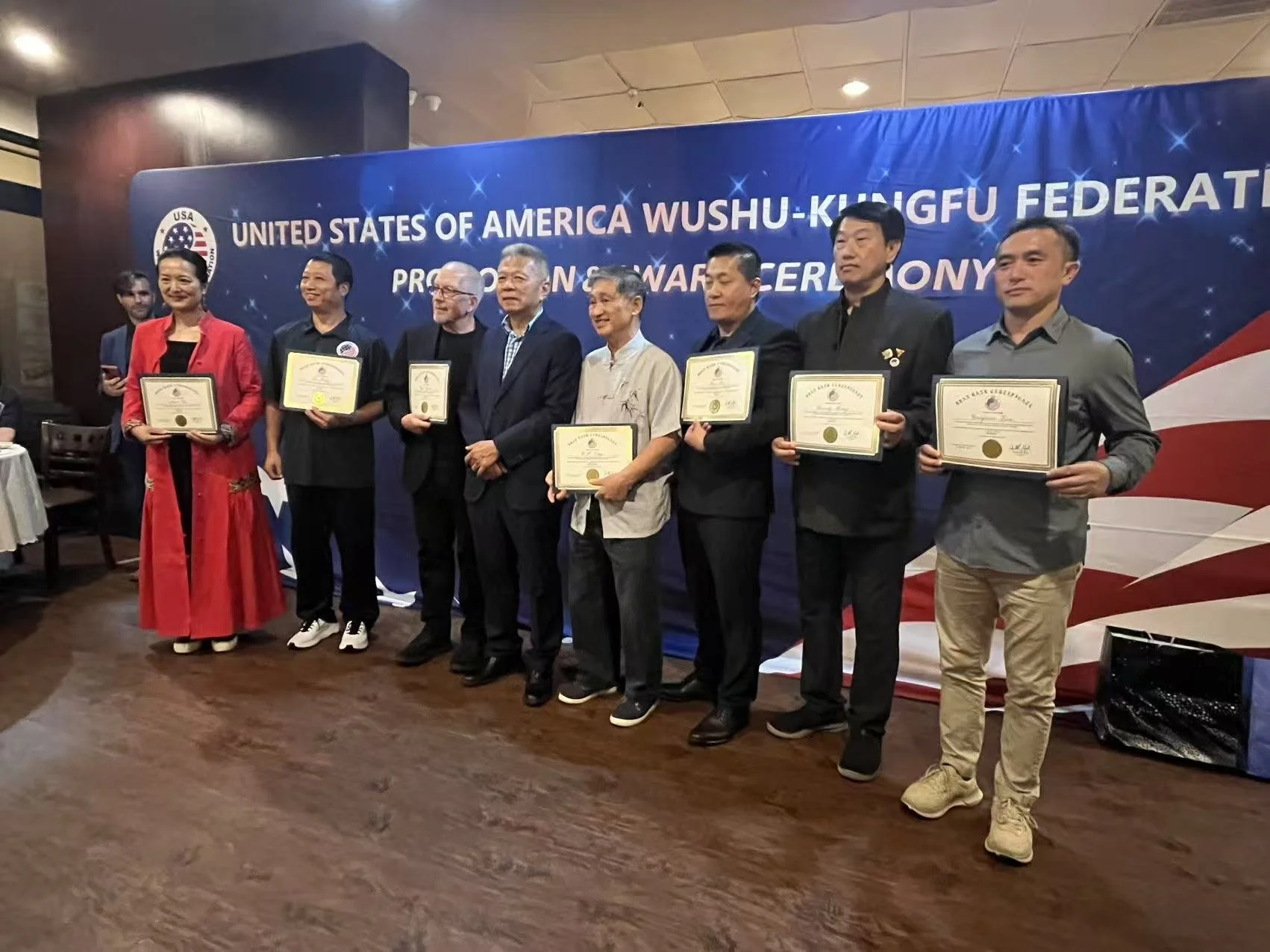 GM Meng received the 7th Degree Black Sash under the Wushu Federation in 2025.