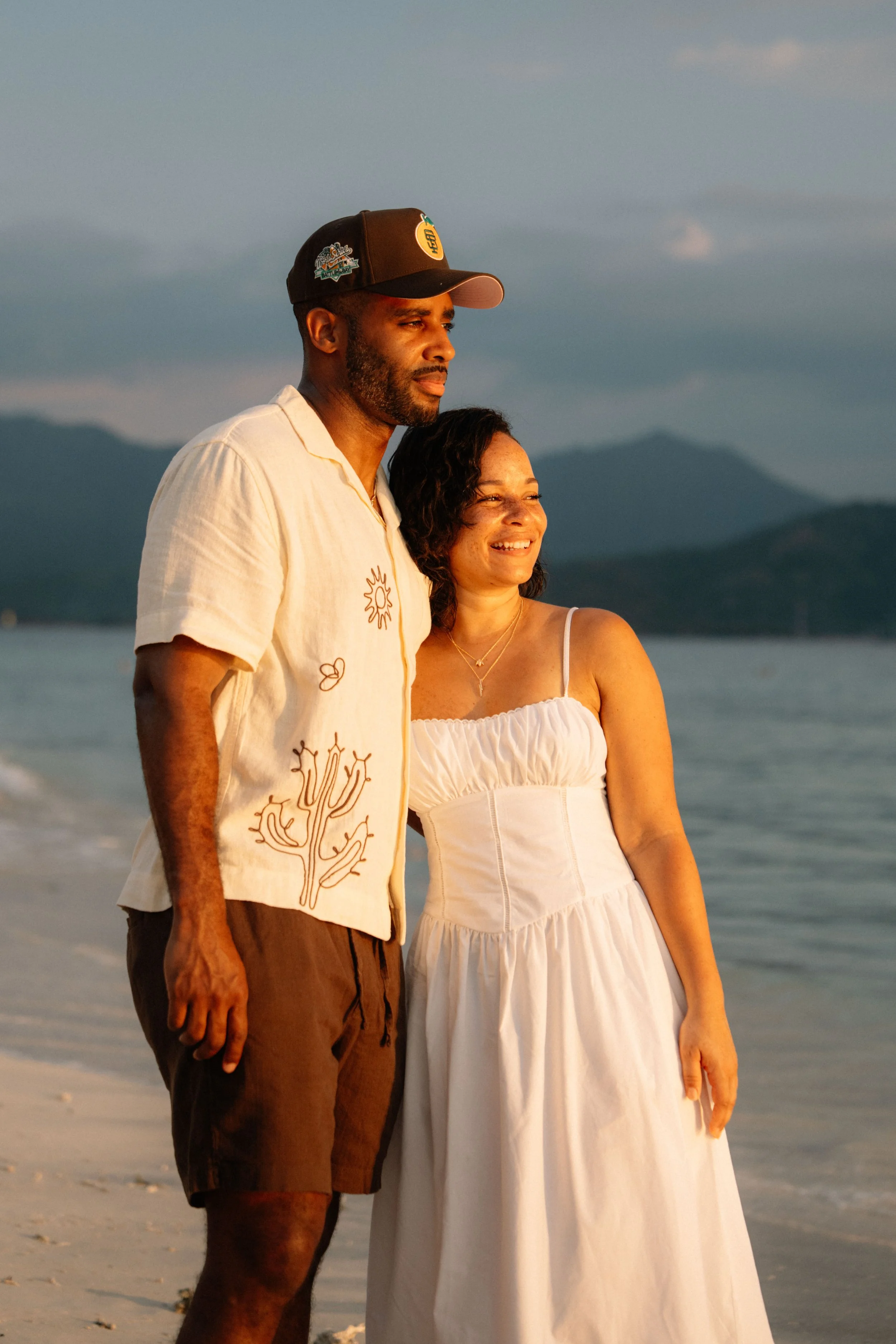 Sanaa and Bryan at sunset