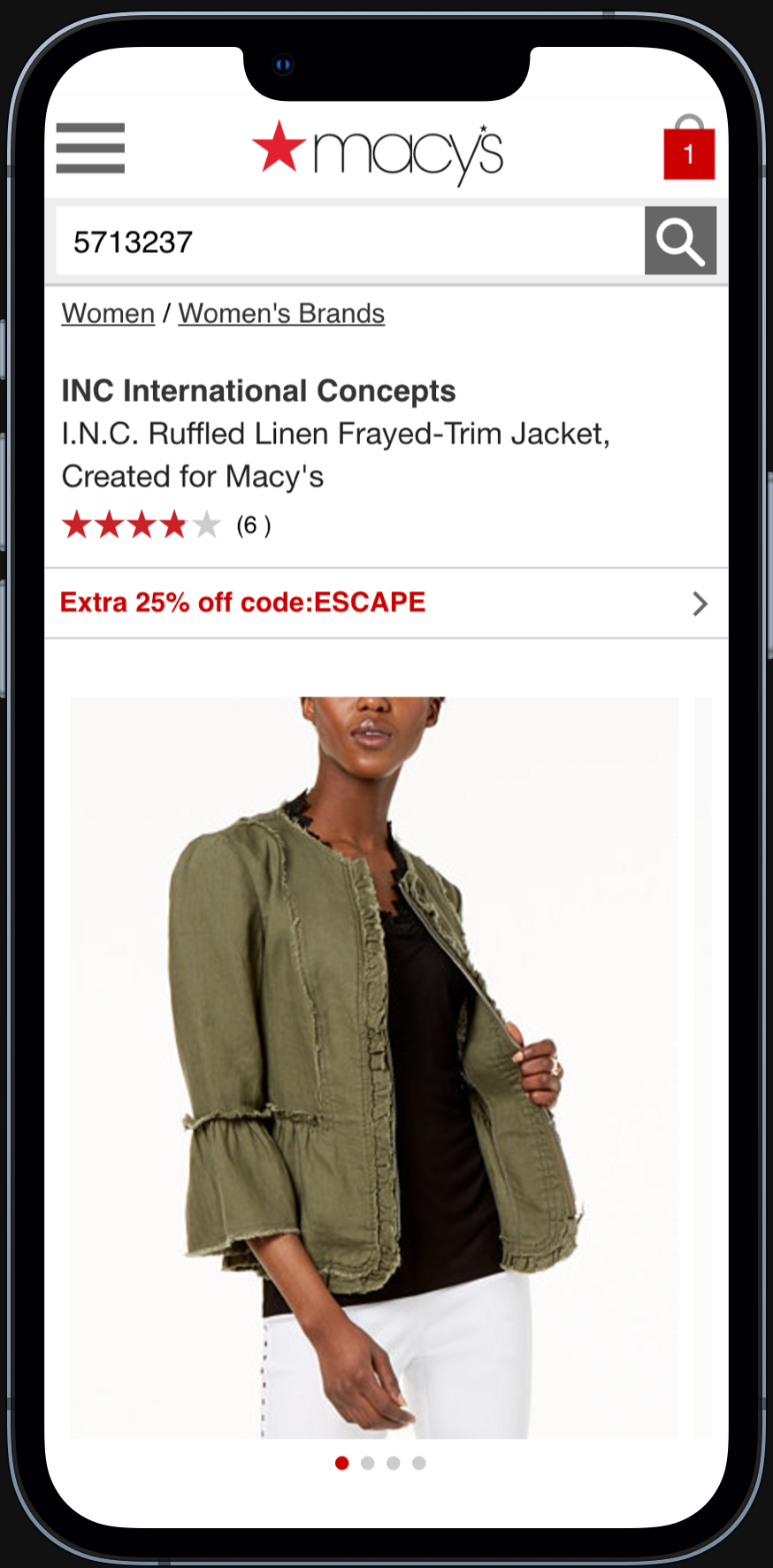 Legacy Macy's PDP recommendation widget