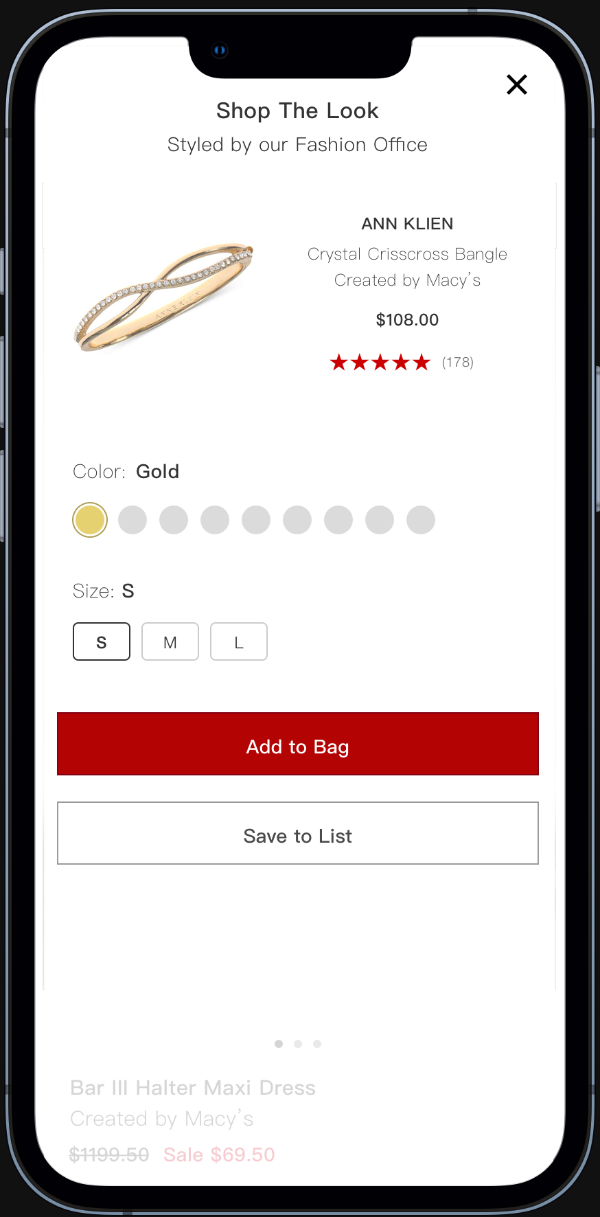 Cart overlay — step two