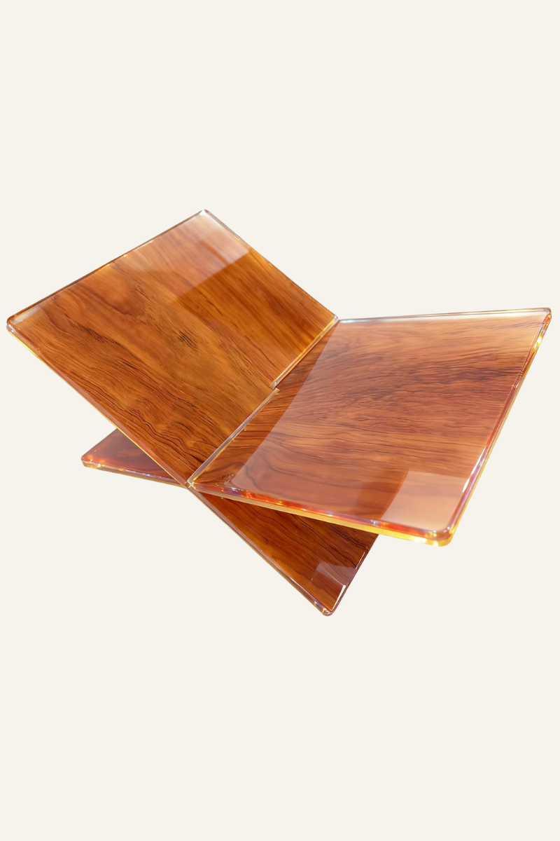 Wood Grain Acrylic Book Stand
